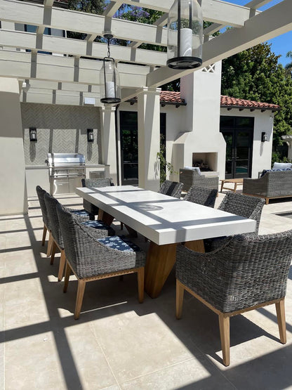 Clip Dining Table  Ivory White