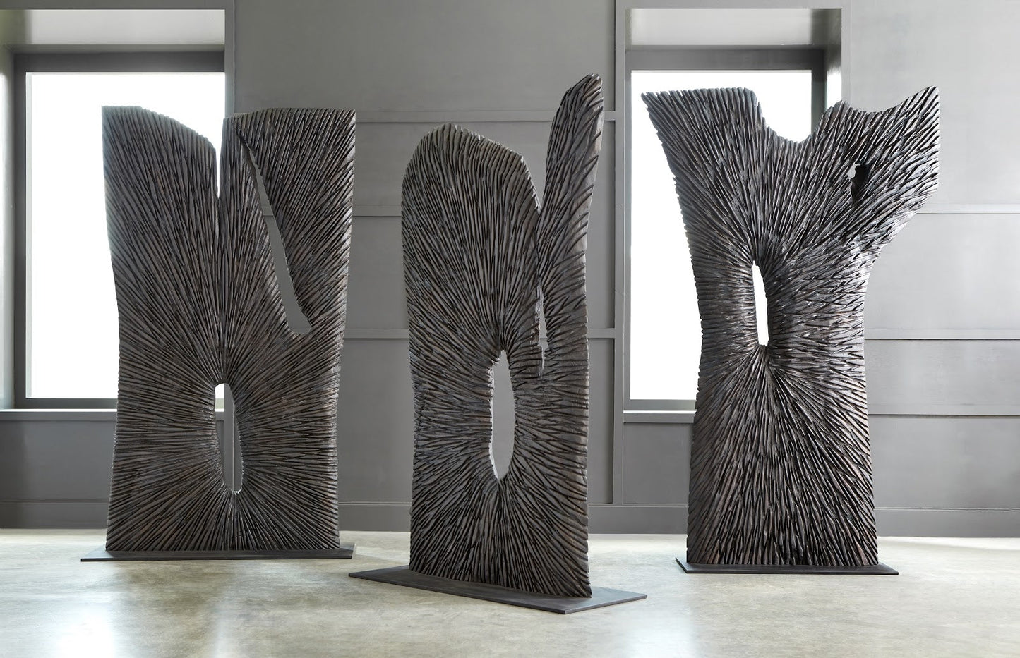 Chainsaw Sculpture on Stand, Black