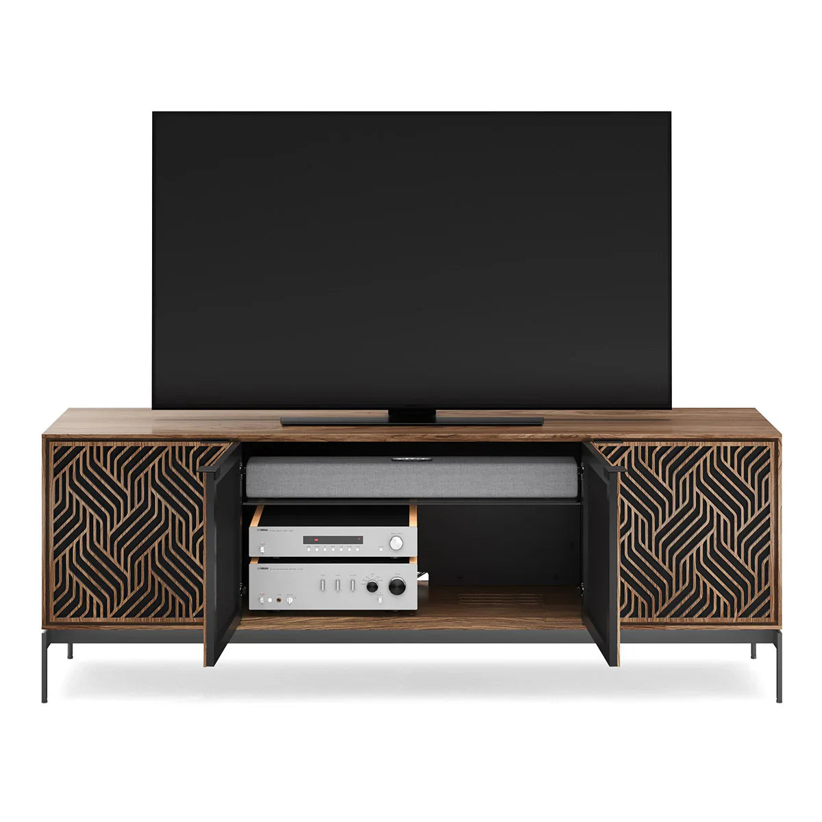 Elements 8709 Weave Media Cabinet with Console Base