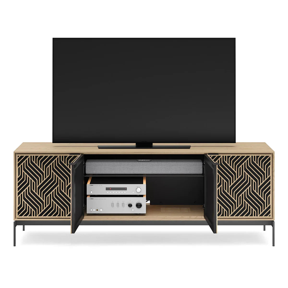 Elements 8709 Weave Media Cabinet with Console Base