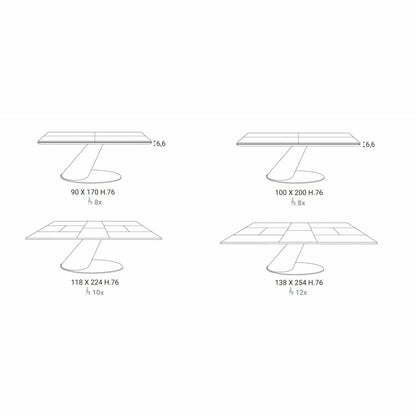 4x4 Expandable Table By Ozzio