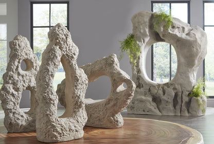 Colossal Cast Stone Sculpture Single Hole, Wide, Roman Stone