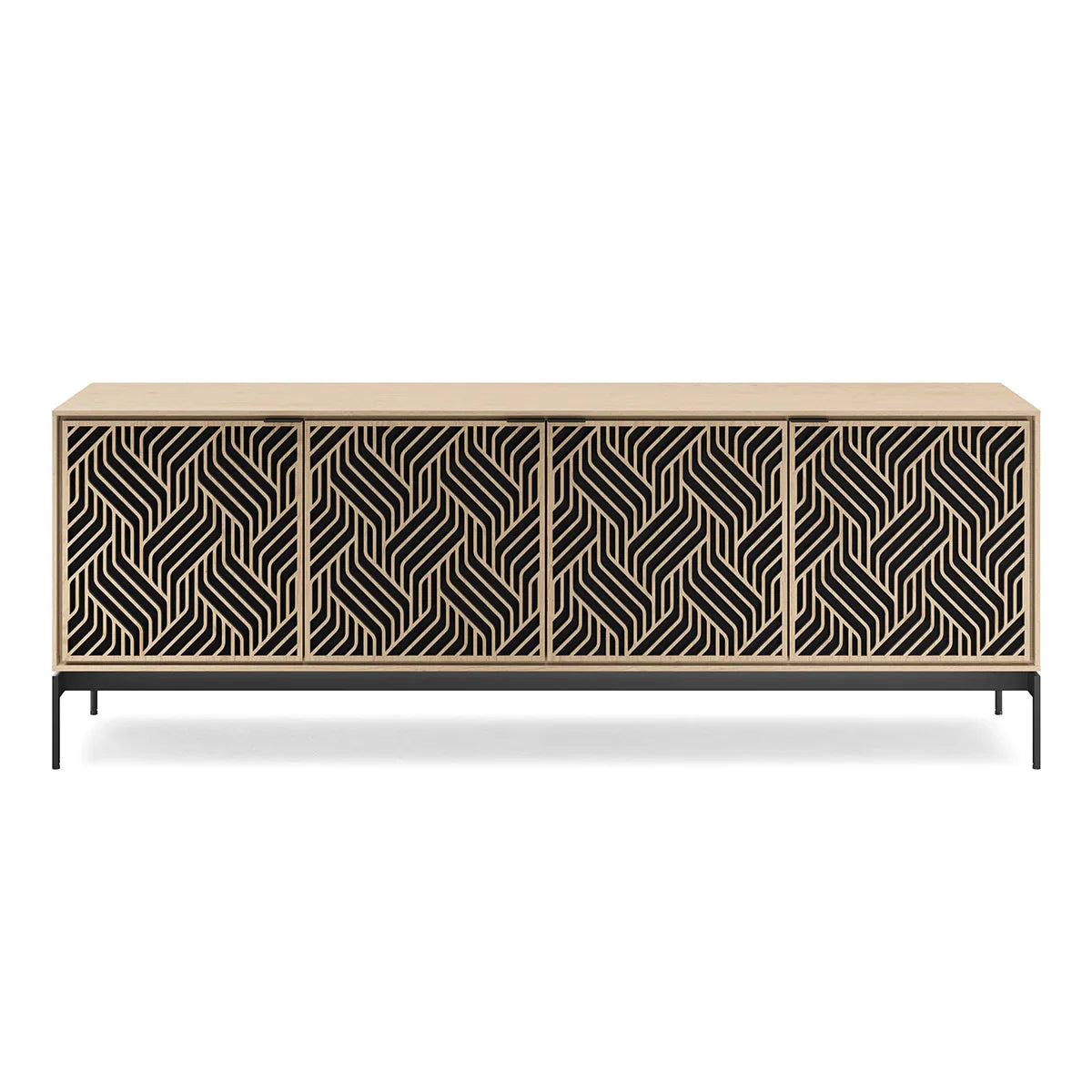 Elements 8709 Weave Media Cabinet with Console Base