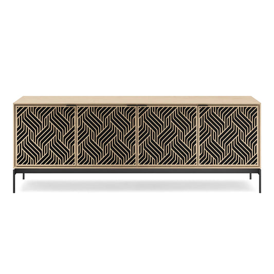Elements 8709 Weave Media Cabinet with Console Base