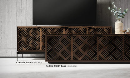 Elements 8709 Weave Media Cabinet with Console Base