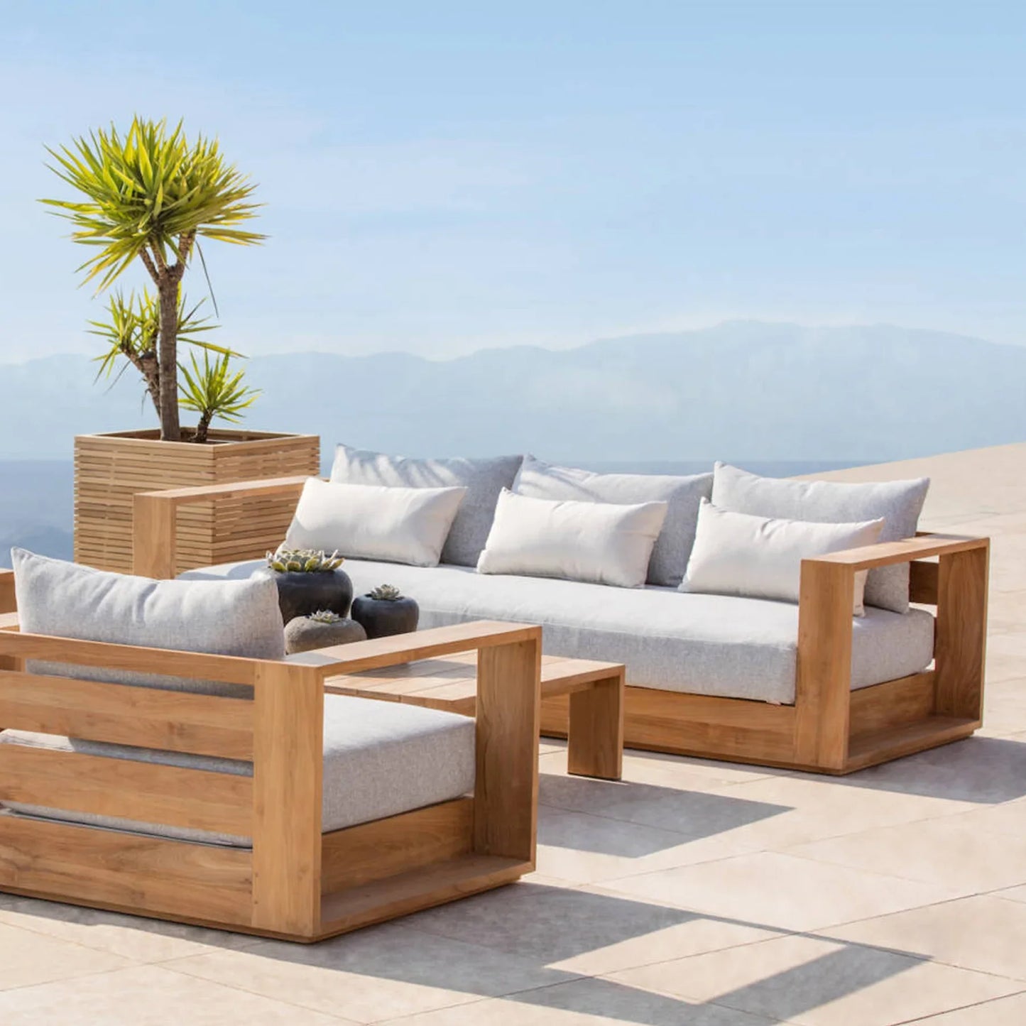 HAYMAN TEAK 3 SEAT SOFA