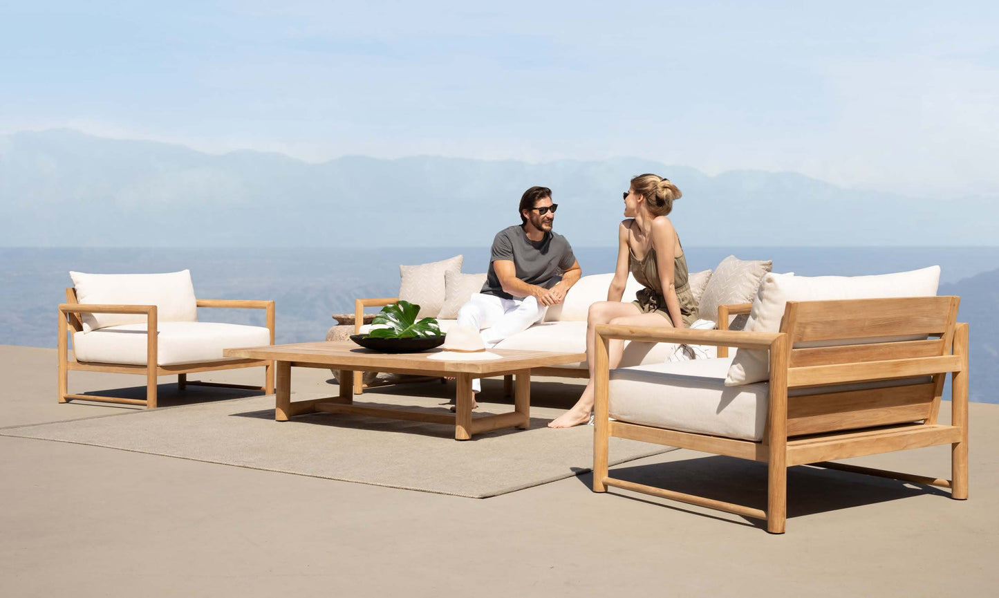 BREEZE XL TEAK STACKING SUN LOUNGE