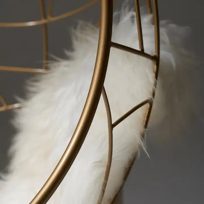 Lucky Bean Hanging Swing Chair in Gold