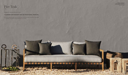 PIER TEAK 3 SEAT SOFA