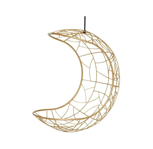Lucky Bean Hanging Swing Chair in Gold