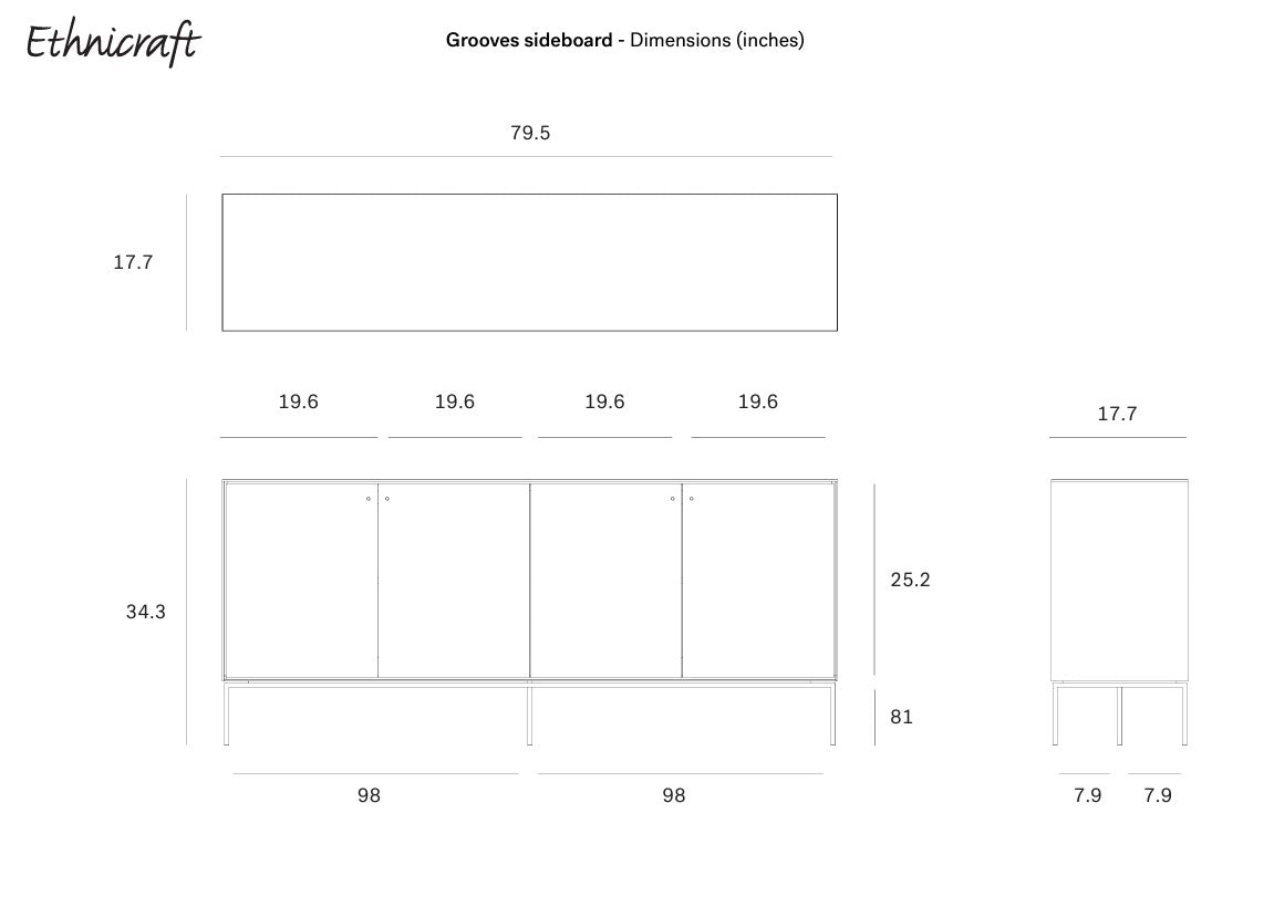 Grooves sideboard