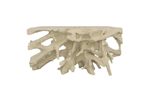 Tavolo portaoggetti con base a radice in pietra romana Beau Cast