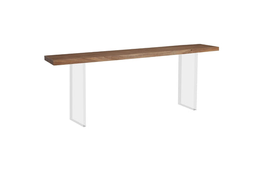 Floating Console Table with Acrylic Legs