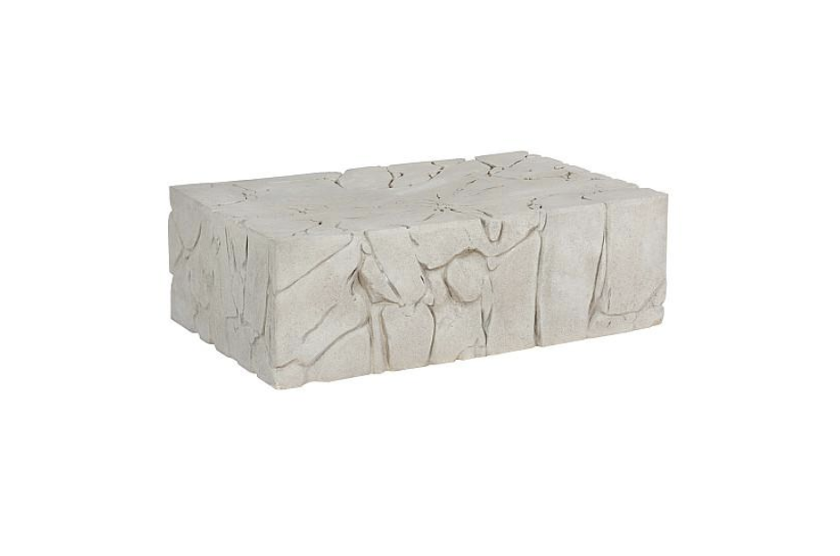 Chunk Coffee Table, Rectangle, Roman Stone