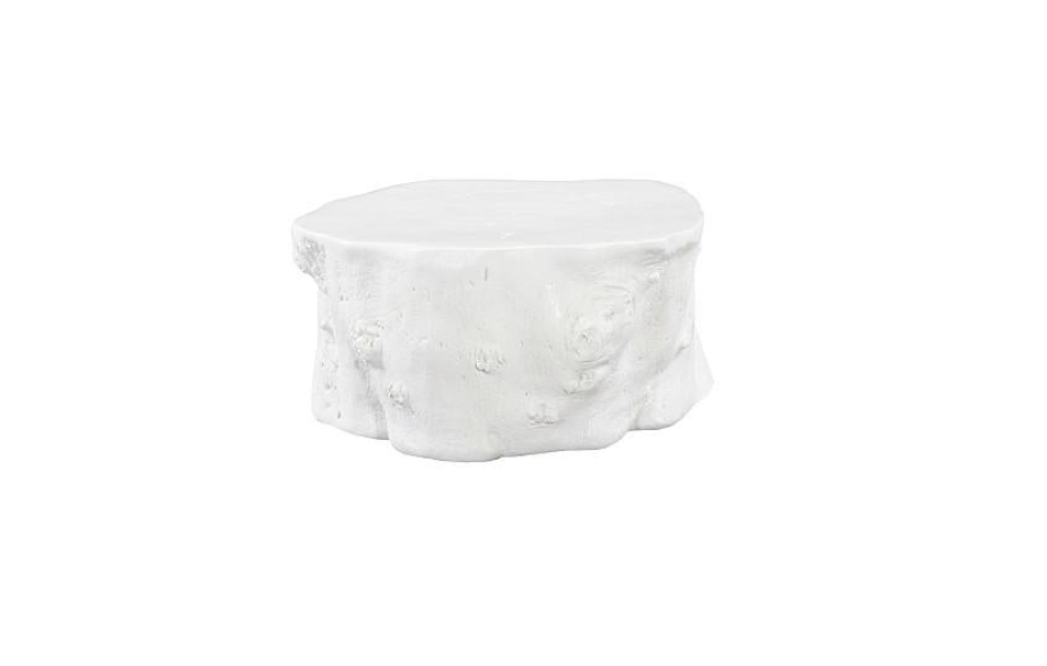 Log Coffee Table, Gel Coat White
