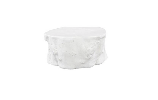 Log Coffee Table, Gel Coat White