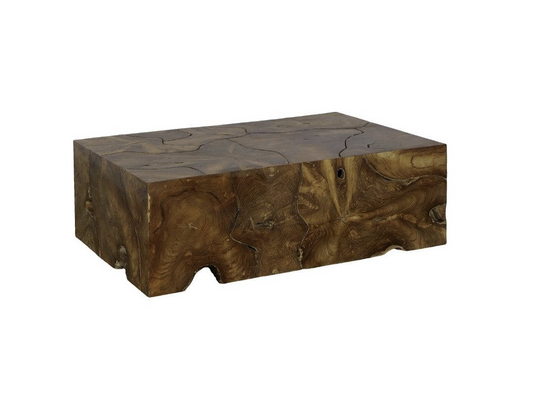 Teak Slice Coffee Table, Rectangle