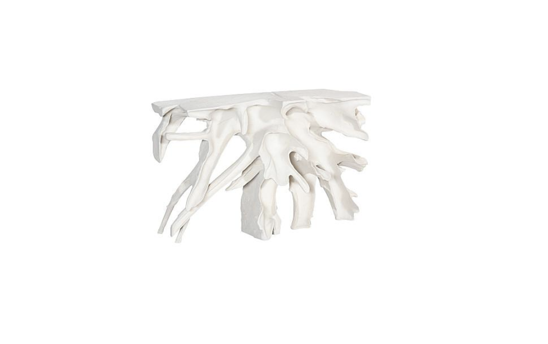 Contour Cast Root Console, White Stone