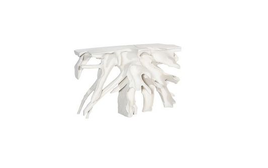 Contour Cast Root Console, White Stone