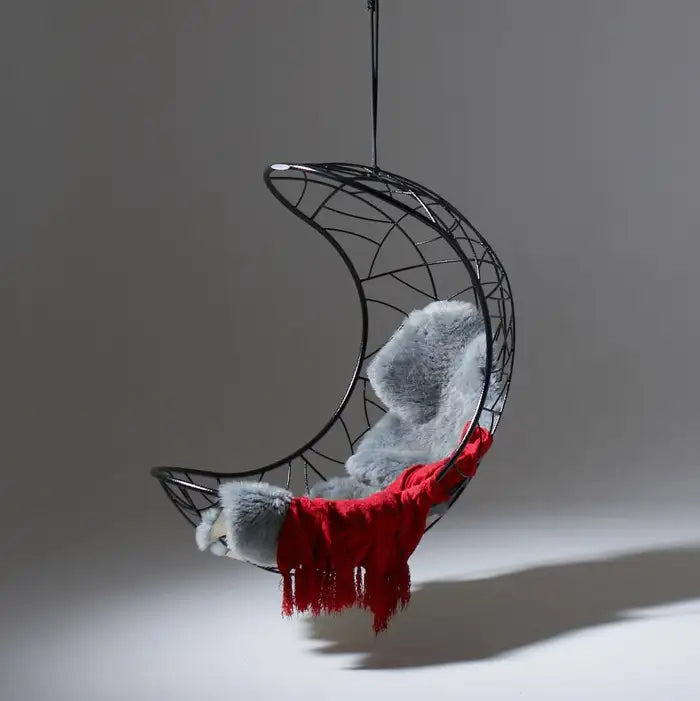 Lucky Bean Hanging Swing Chair in Black