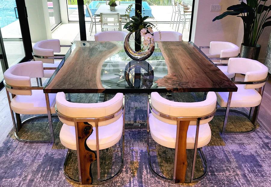 Abruzzo Square Walnut Dining Table