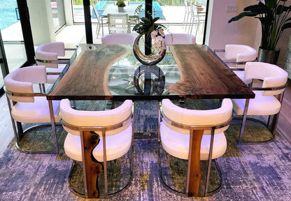 Abruzzo Square Walnut Dining Table