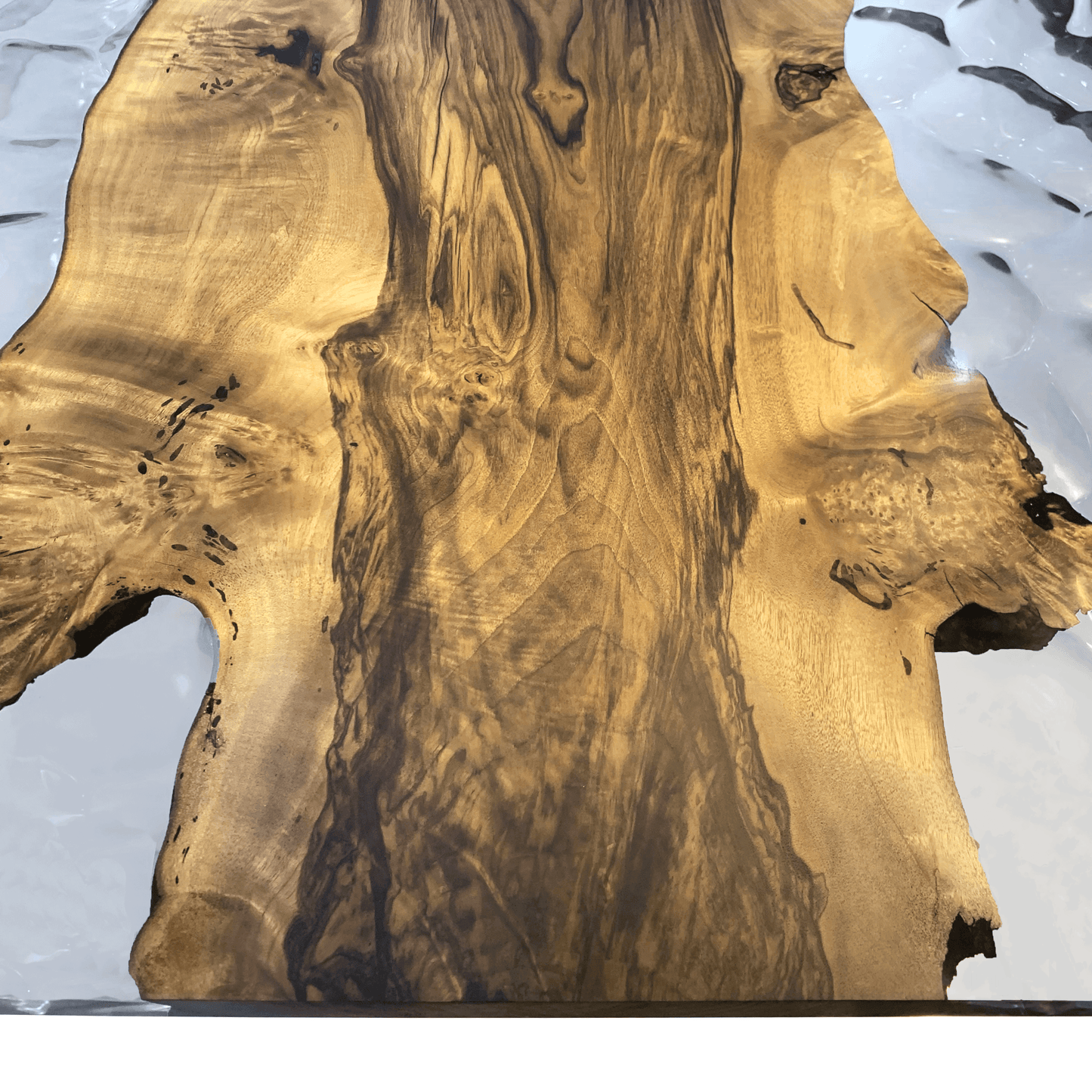Abruzzo Walnut Wood Wavy Dining Table