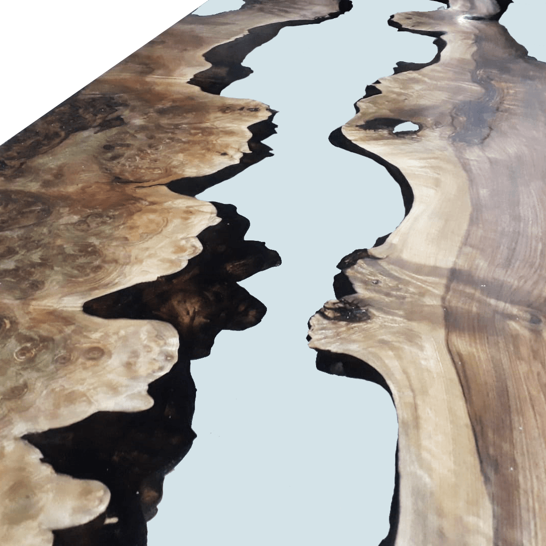 Alcantara Walnut Wood River Dining Table