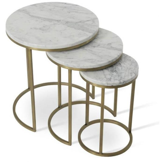 ALEXY MARBLE TOP NESTING TABLE
