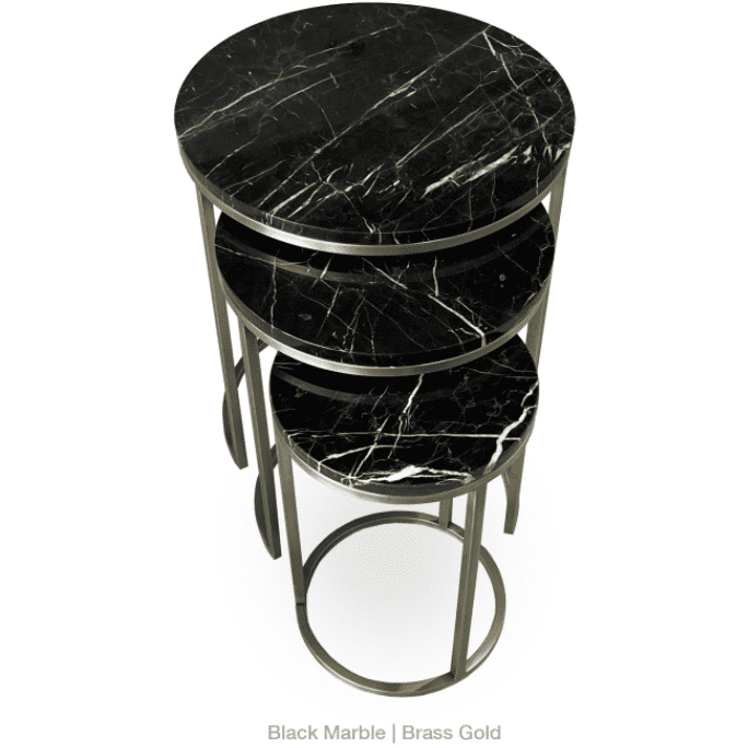 ALEXY MARBLE TOP NESTING TABLE