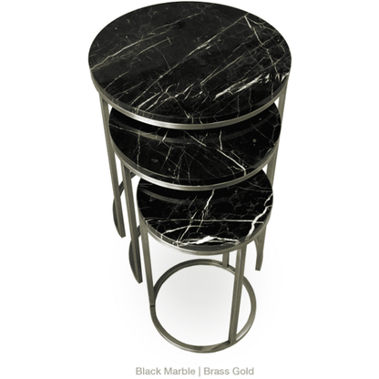 ALEXY MARBLE TOP NESTING TABLE