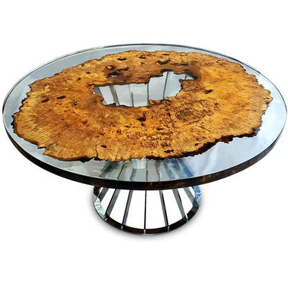 Amiata Ash Wood Round Dining Table