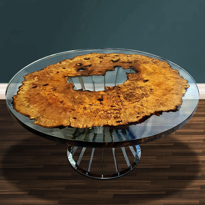 Amiata Ash Wood Round Dining Table