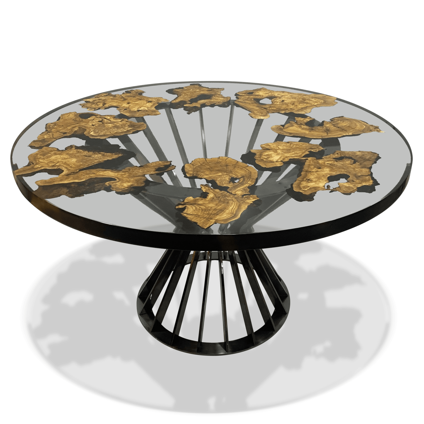 Amiata Olive Wood Round Dining Table