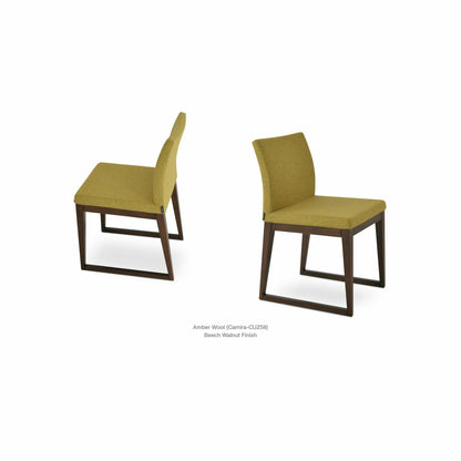 ARIA SLED WOOD CHAIR