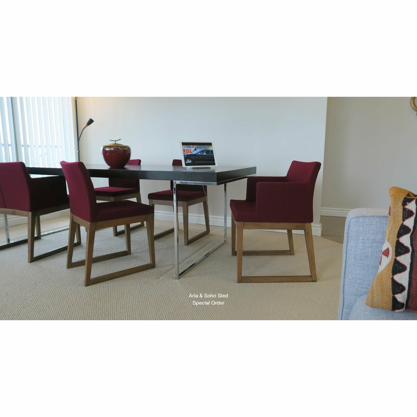 ARIA SLED WOOD CHAIR