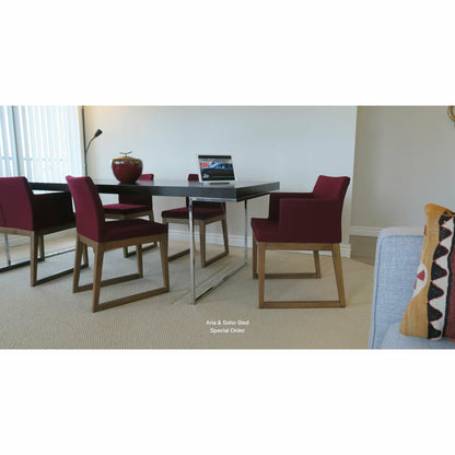 ARIA SLED WOOD CHAIR