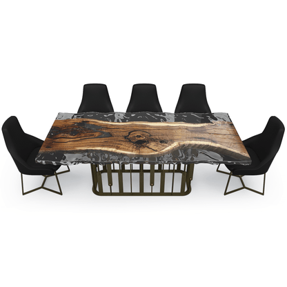 Arion Walnut Wavy Dining Table