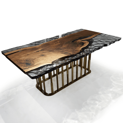 Arion Walnut Wavy Dining Table