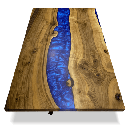 Astrea Walnut Wood River Dining Table