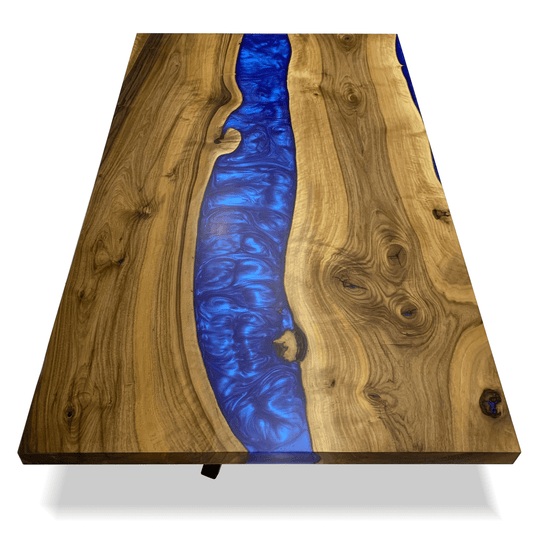 Astrea Walnut Wood River Dining Table