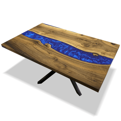Astrea Walnut Wood River Dining Table