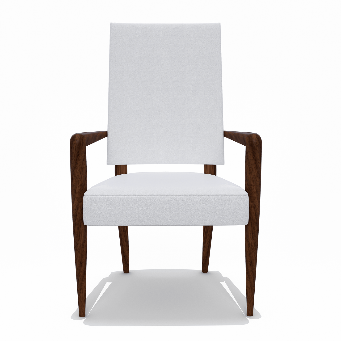 Athamas Walnut Wood White Dining Chair