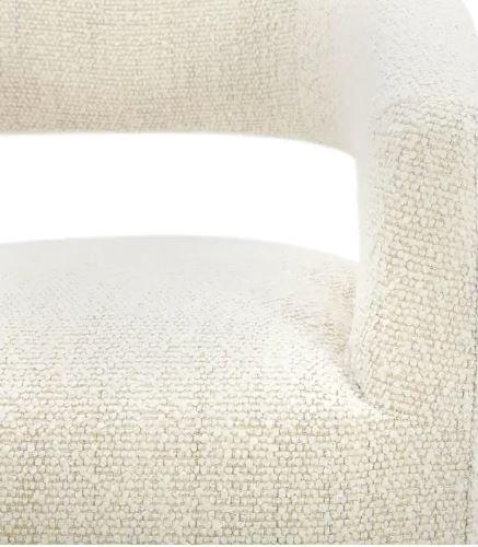 BARROW PERFORMANCE FABRIC ROLLING DINING CHAIR