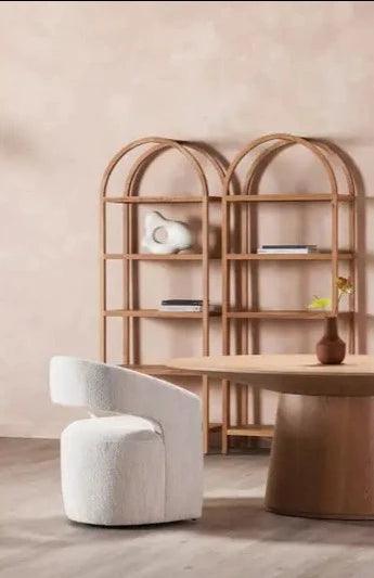 BARROW PERFORMANCE FABRIC ROLLING DINING CHAIR
