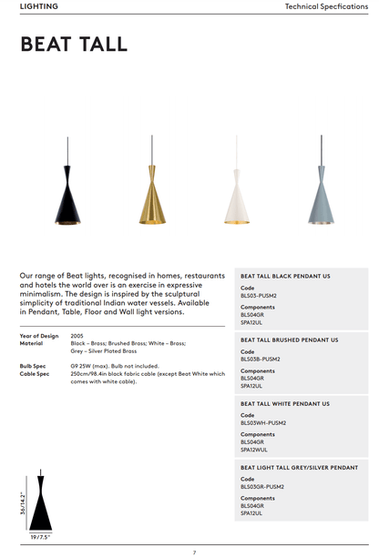 LAMPADA A SOSPENSIONI A LED BEAT, MODELLO ALTO