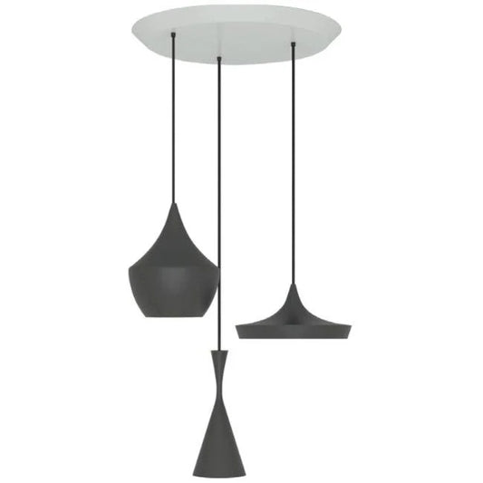 Lampada a sospensione a LED rotonda Beat Trio con luce multipla