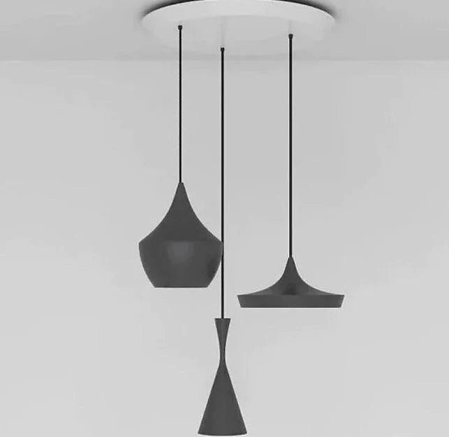 Lampada a sospensione a LED rotonda Beat Trio con luce multipla