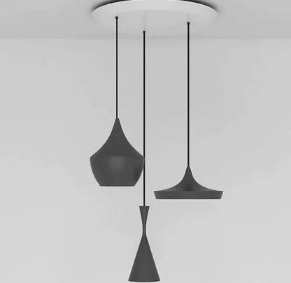 Lampada a sospensione a LED rotonda Beat Trio con luce multipla