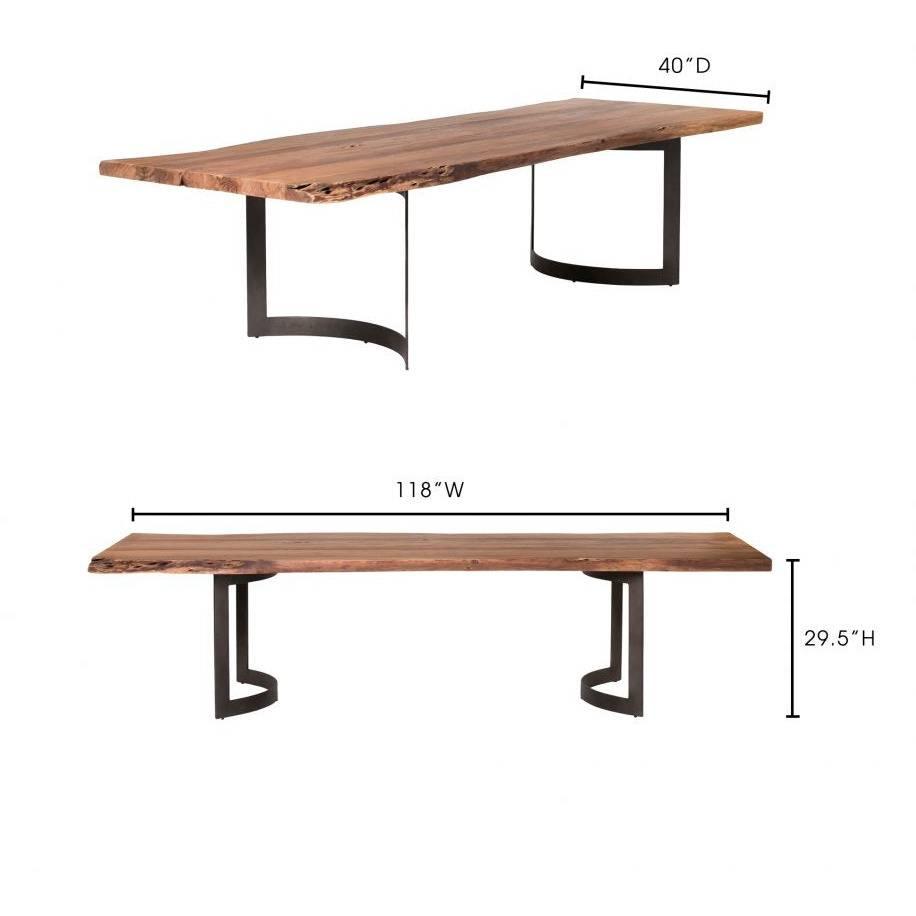 BENT SOLID SLAB DINING TABLE